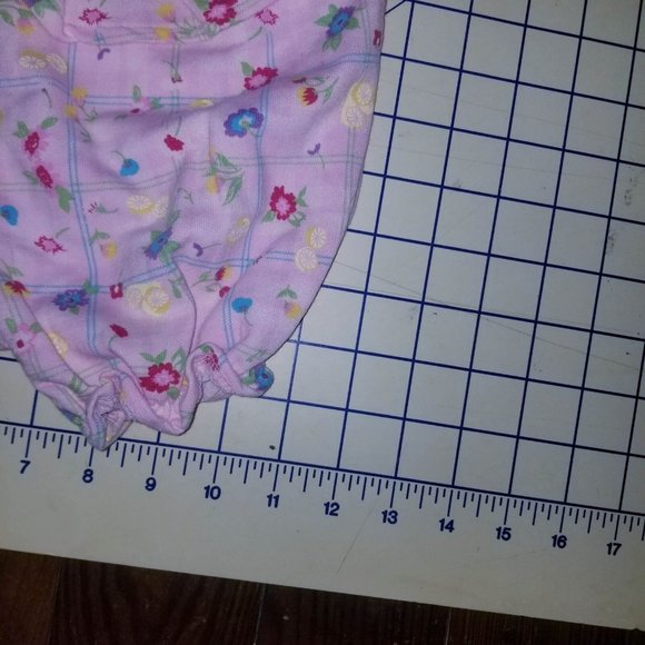 Small Steps Baby's Floral Ruffle Pink Short Sleeve Overall Size 3-6 Months - Picture 4 of 7